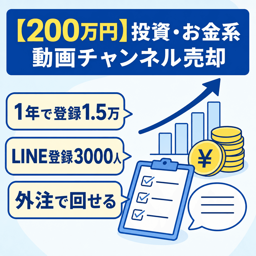 ビジネス・副業・投資のYouTubeチャンネル案件