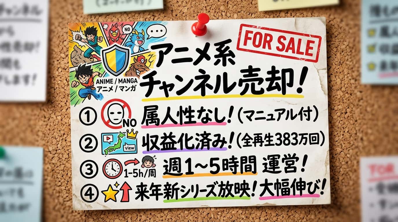 アニメ・漫画のYouTubeチャンネル案件