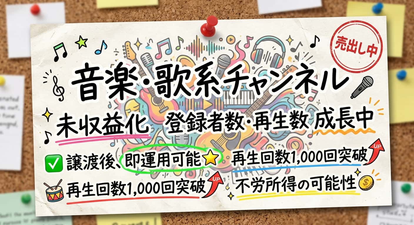 音楽・歌のYouTubeチャンネル案件