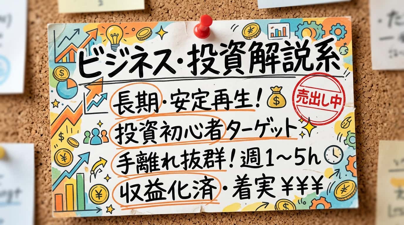 ビジネス・副業・投資のYouTubeチャンネル案件
